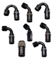 Fragola Race-Rite 4AN crimp-on hose end fitting with 90-degree angle, designed for high-performance racing hose connections.