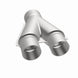 MagnaFlow Y Pipe in aluminum with smooth transition, designed for 2.5/3-inch exhaust systems, featuring a trans Y configuration.