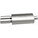 MagnaFlow stainless steel muffler with integrated tip, 14x5x8 inches, designed for automotive exhaust systems.