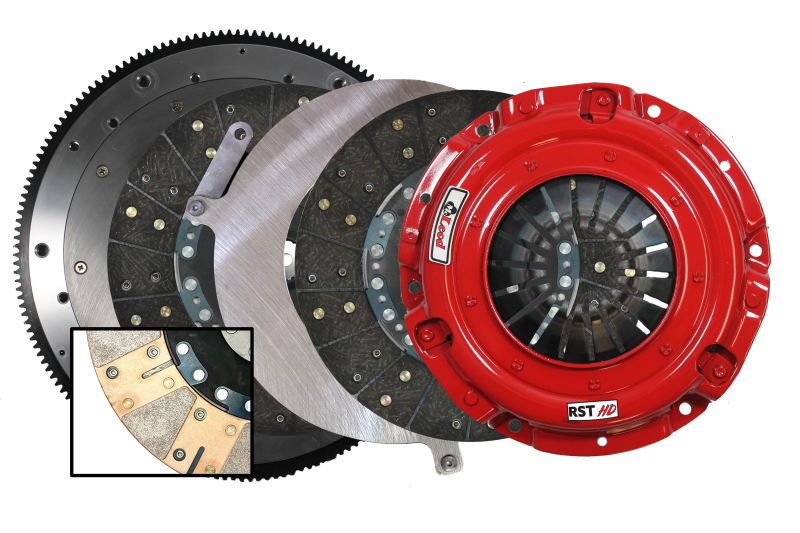 McLeod Racing RST HD Twin clutch kit with aluminum flywheel for 2009-2015 Cadillac CTSV and 2014-2019 C7 Corvette LT1/LT4 engines.