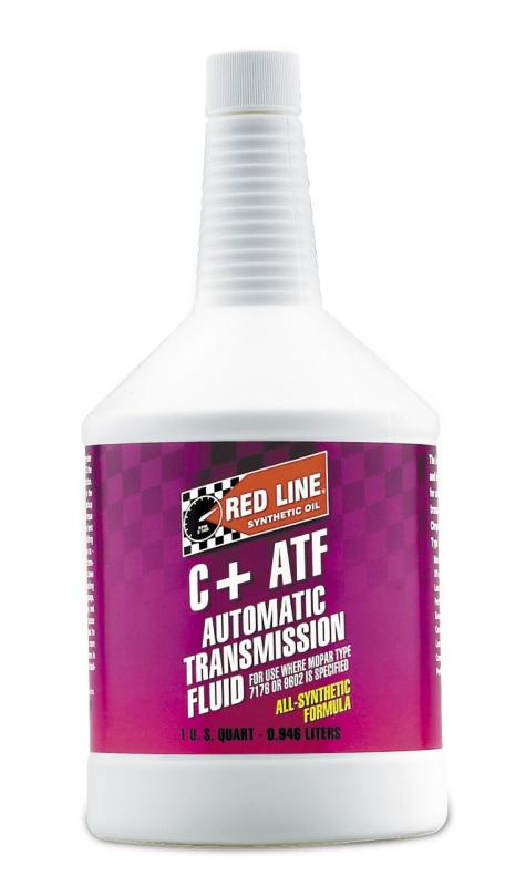 Red Line Red Line C+ATF gear oil quart bottle, red container with label, suitable for transmission fluid and gear lubrication.