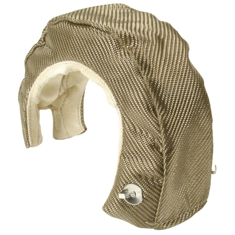 DEI Turbo Shield T4 titanium turbo blanket shield, heat-resistant material, designed to protect engine components.