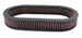 K&N Engineering custom oval air filter with 7.75-inch width, 14.625-inch length, and 2-inch height, drop-in style for vehicles.
