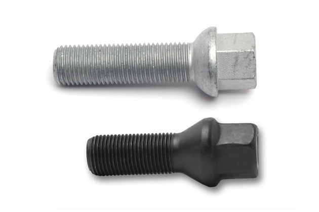 Set of 10 H&R Ferrari wheel bolts, 14x1.5mm thread, 70mm length, 22mm head for secure wheel attachment.