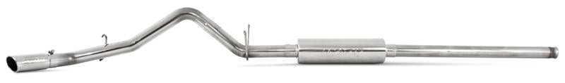MBRP 14 Chevy Silverado/GMC Sierra 1500 Catback exhaust system with single side exit, T409 stainless steel, 3-inch diameter.