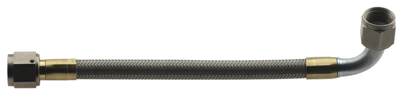 Fragola brake line kit with 12-inch steel hose assembly, straight and 90-degree fittings, for -6AN hose connections.