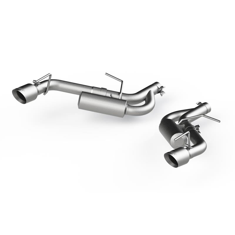MBRP Chevrolet Camaro 2.5-inch aluminum axle back exhaust system with dual wall tips, designed for 2016-2019 models.