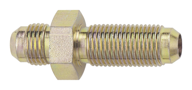 Fragola steel -3AN straight bulkhead fitting for automotive and racing applications, with durable metal construction.
