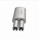 MagnaFlow stainless steel muffler with tip, 14x5x8 inches, featuring 2.25/3 inch inlet and outlet, for automotive exhaust systems.