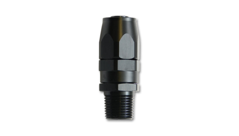 Vibrant -8AN Male NPT straight hose end fitting with 1/2 NPT thread, made of durable metal for high-performance hydraulic connections.