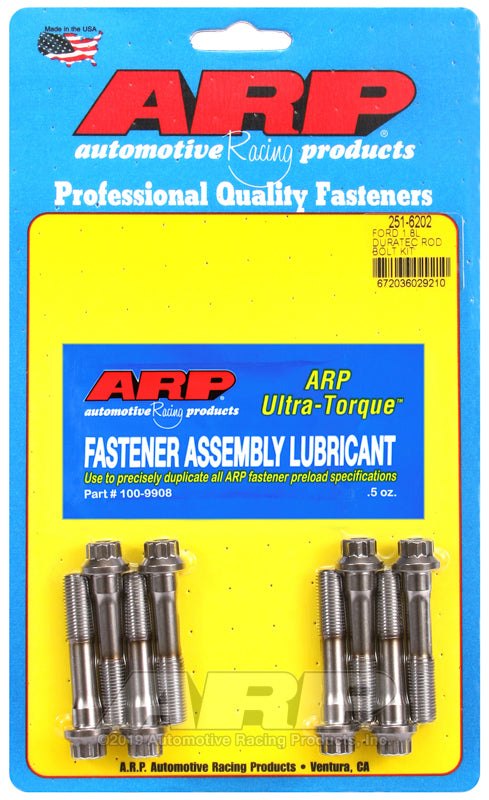 ARP Ford 1.8L Duratec rod bolt kit with high-strength bolts for engine performance and durability.