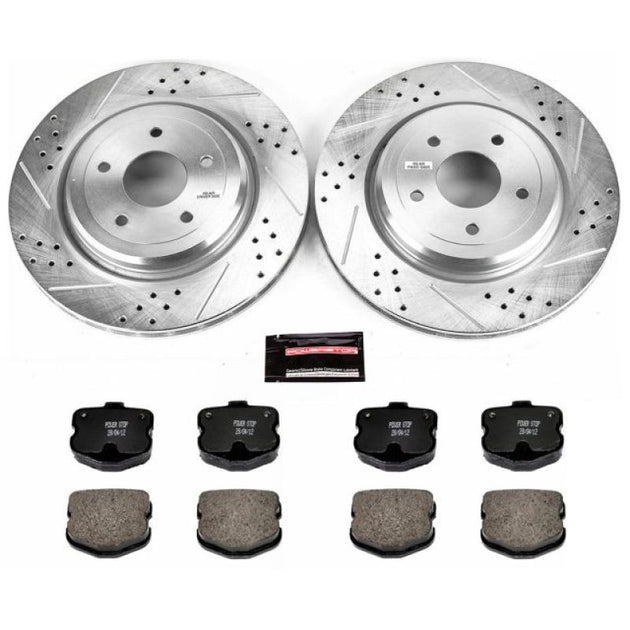 PowerStop Z23 Evolution sport brake kit for rear of Chevrolet Corvette 2006-2013, includes brake rotors and pads for performance stopping