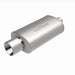 MagnaFlow muffler with tip, stainless steel, 14x5x8 inches, featuring dual inlet and outlet, for enhanced exhaust performance.