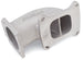 Edelbrock low profile intake elbow with 90mm throttle body to square-bore flange, cast finish, for high-performance automotive applications.