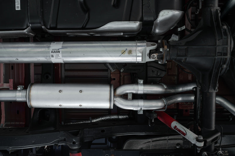 MBRP 19-Up Chevy Silverado 1500 6.2L catback dual rear exit exhaust system in aluminized steel, with 2.5-inch pipes.