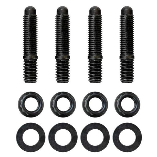 Moroso 5/16in-24 x 1.625in long 12-point nuts carburetor stud kit with fittings, metal hardware for engine assembly.