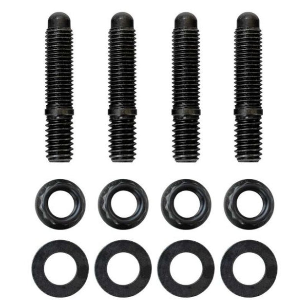 Moroso 5/16in-24 x 1.625in long 12-point nuts carburetor stud kit with fittings, metal hardware for engine assembly.