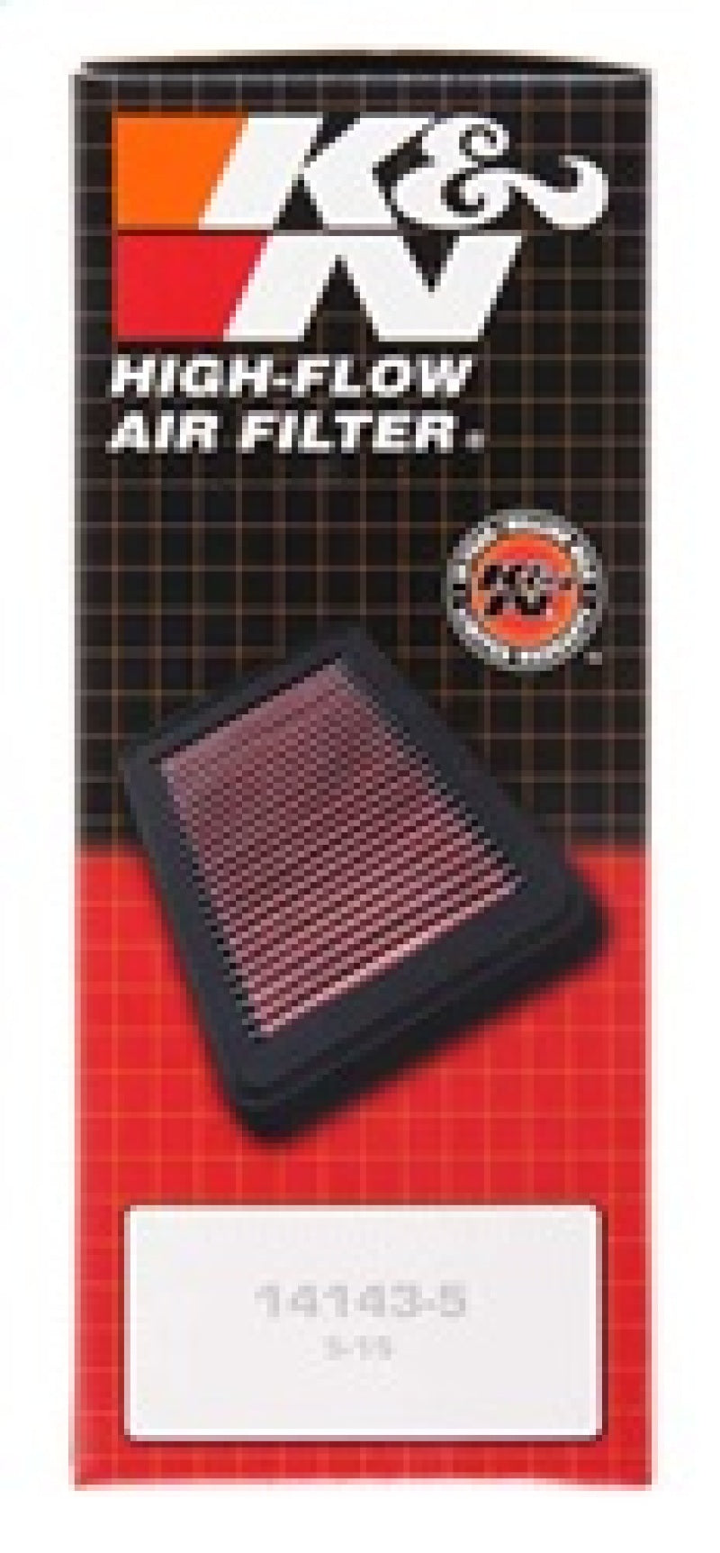 K&N Engineering custom 7-inch OD drop-in air filter with 5.5-inch ID and 2-inch height for improved engine airflow.