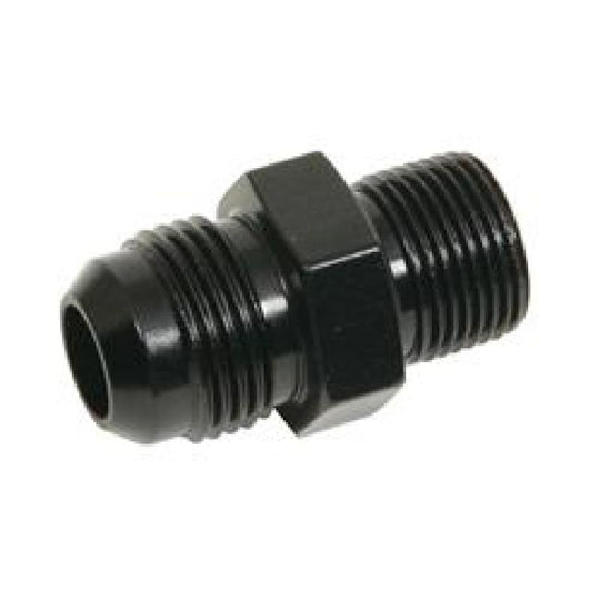 Black Fragola -10AN 18-degree 1.5 adapter fitting, designed for high-performance automotive or industrial fluid connections.