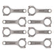Manley Performance Chevy LS-1 small block H-beam connecting rod with ARP 2000 bolts, showing detailed metal construction.