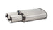 Vibrant StreetPower Turbo Oval Muffler with dual 3.5-inch round tips, straight cut, 3-inch inlet, metal construction, automotive exhaust.