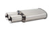 Vibrant StreetPower Turbo Oval Muffler with dual 3.5-inch round tips, straight cut, 3-inch inlet, metal construction, automotive exhaust.