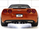 AWE Tuning axle-back exhaust for 2005-2007 C6 Chevrolet Corvette 6.0L with chrome silver tips, showing the polished exhaust tips and piping.