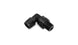 Vibrant 12AN to 1/2 inch NPT female swivel 90-degree adapter fitting for hydraulic and fuel line connections.