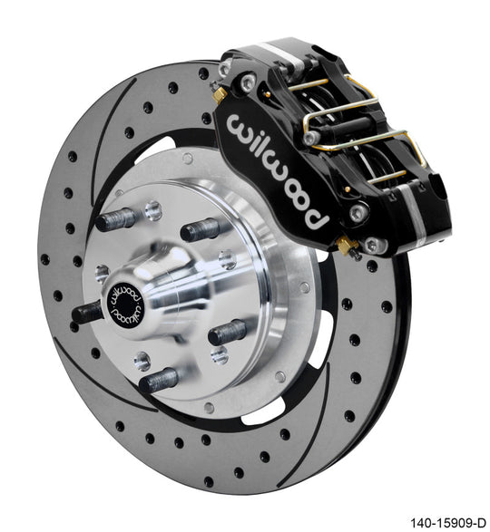 Wilwood Dynapro 4R front big brake kit with 11.75-inch drilled and slotted rotors in black finish