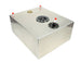 Aeromotive 15g Eliminator Stealth Fuel Cell showing black fuel tank with built-in fittings and protective exterior for automotive use