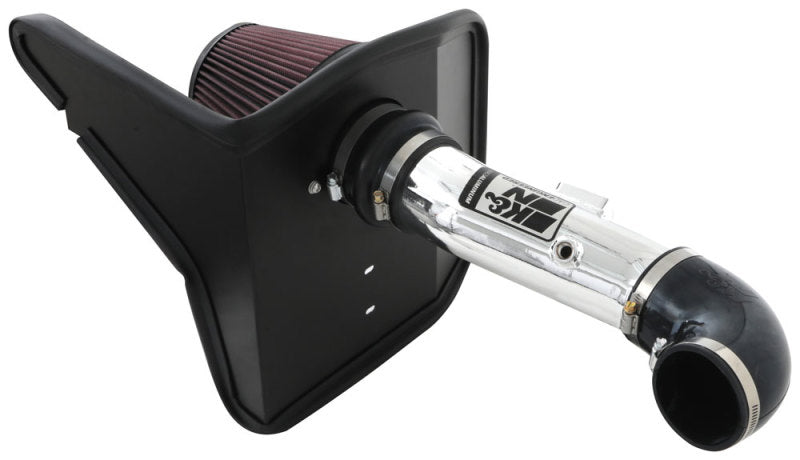 K&N Engineering cold air intake for Chevrolet Camaro 3.6L V6, showing the K&N Typhoon performance intake system in black.
