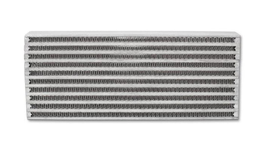 Vibrant universal oil cooler core with 4x10x1.25 inch dimensions, showcasing a metallic finned design for efficient cooling.