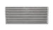 Vibrant universal oil cooler core, 4x10x1.25 inches, showing a vibrant aluminum core with inlet and outlet ports for engine cooling.