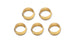 Vibrant Brass Olive Inserts 1/2 inch fitting pack of 5, durable brass fittings for plumbing and irrigation systems.