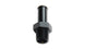Vibrant aluminum 1/4 inch NPT to 3/8 inch barb straight fitting for plumbing and fluid connections.