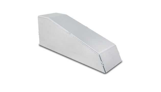 Vibrant 12853 aluminum I/C end tank for forced induction, measuring 3.5in wide, 12in long, 3.87in tall, with vertical I/C core.
