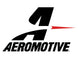 Aeromotive 3.5 Brushless Spur Gear External Fuel Pump showing metal body and inlet/outlet ports for in-line fuel delivery.