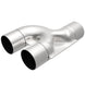 MagnaFlow Y Pipe, 2.50-inch stainless steel, smooth transition, 90-degree angle for exhaust systems, durable and precise fit.