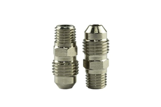 Turbosmart 1/16in NPT male AN-3 flare fitting for hydraulic or fuel line connections, made of durable metal.