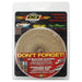 DEI exhaust wrap 2-inch by 25-foot in tan color, designed for heat insulation on exhaust pipes, shown rolled out on a surface.