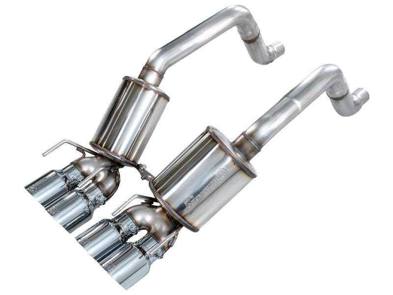 AWE Tuning 05-07 C6 Chevrolet Corvette 6.0L Touring Edition axle-back exhaust with chrome silver tips installed on a Corvette.