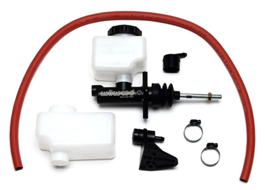 Wilwood Compact Remote Brake Master Cylinder with 15/16 inch bore, compact design for automotive braking systems.