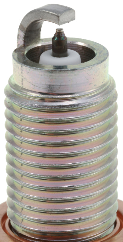 NGK Laser Platinum Spark Plugs box of 4 showing four spark plugs with silver tips and black insulation for automotive use