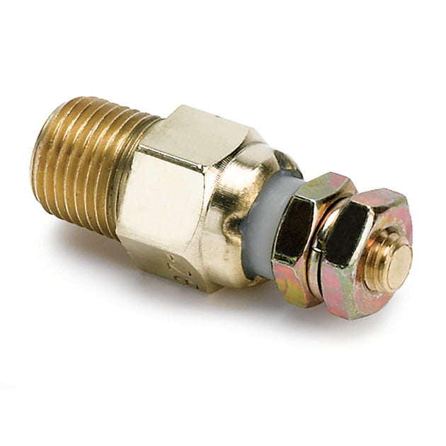 AutoMeter replacement sender for short sweep electric temperature gauge, compatible with 1995+ gauges, shown with wiring.