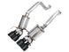 AWE Tuning C6 Chevrolet Corvette Z06/ZR1 axle-back exhaust with diamond black tips, showcasing polished metal and sleek design.