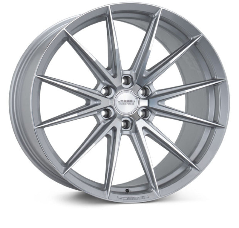 Vossen HFX-2 forged 22-inch silver polished wheel with deep face, 6x135 bolt pattern, ET20 offset, for vehicles.