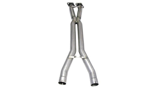 Corsa Performance X pipe exhaust for Chevrolet Corvette C6 Z06 2006-2011 with 7.0L V8 engine, showing the sleek metal pipe design.