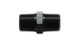 Vibrant aluminum 3/8 inch NPT straight union pipe fitting showing threaded ends for connecting pipes in plumbing systems