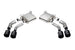 Corvette Corsa Performance axle-back exhaust with black carbon fiber quad tips for Chevrolet Camaro SS and ZL1 models 2016-2024