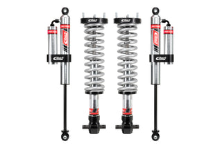 Eibach Pro-Truck Coilovers Stage 2R for 2019-2022 GMC Sierra Crew Cab 4WD with 5.3L or 6.2L engine, showing the coilover suspension system.